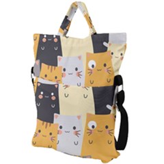 Fold Over Handle Tote Bag 