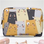 Seamless Pattern Cute Cat Cartoons Make Up Pouch (Medium)