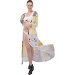 Seamless Pattern Cute Cat Cartoons Maxi Chiffon Beach Wrap