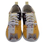 Seamless Pattern Cute Cat Cartoons Women Athletic Shoes