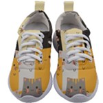 Seamless Pattern Cute Cat Cartoons Kids Athletic Shoes