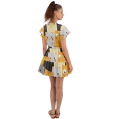 Flutter Sleeve Wrap Dress 