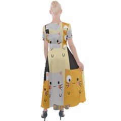 Button Up Short Sleeve Maxi Dress 