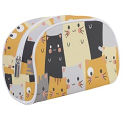 Seamless Pattern Cute Cat Cartoons Make Up Case (Medium) from ArtsNow.com