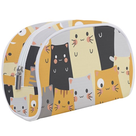 Seamless Pattern Cute Cat Cartoons Make Up Case (Large) from ArtsNow.com