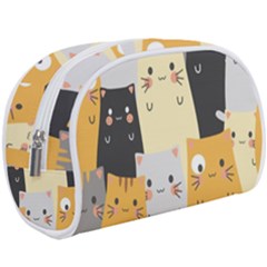 Seamless Pattern Cute Cat Cartoons Make Up Case (Large) from ArtsNow.com