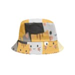 Seamless Pattern Cute Cat Cartoons Bucket Hat (Kids)