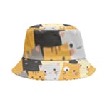 Seamless Pattern Cute Cat Cartoons Inside Out Bucket Hat