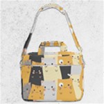 Seamless Pattern Cute Cat Cartoons MacBook Pro 13  Shoulder Laptop Bag 