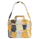 Seamless Pattern Cute Cat Cartoons MacBook Pro 16  Shoulder Laptop Bag