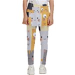 Seamless Pattern Cute Cat Cartoons Kids  Skirted Pants