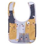 Seamless Pattern Cute Cat Cartoons Baby Bib