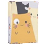Seamless Pattern Cute Cat Cartoons Playing Cards Single Design (Rectangle) with Custom Box