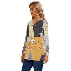 Long Sleeve Drawstring Hooded Top 