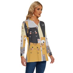 Long Sleeve Drawstring Hooded Top 