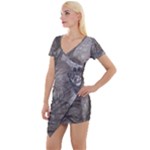 Han Solo In Carbonite Short Sleeve Asymmetric Mini Dress
