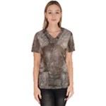 Han Solo In Carbonite Women s V-Neck Scrub Top