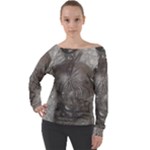 Han Solo In Carbonite Off Shoulder Long Sleeve Velour Top