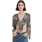 Han Solo In Carbonite Trumpet Sleeve Cropped Top