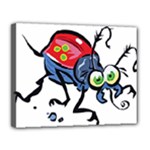Bug Black Insect Animal Canvas 14  x 11  (Stretched)