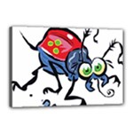 Bug Black Insect Animal Canvas 18  x 12  (Stretched)