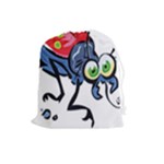Bug Black Insect Animal Drawstring Pouch (Large)