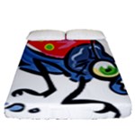 Bug Black Insect Animal Fitted Sheet (Queen Size)
