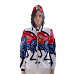 Bug Black Insect Animal Women s Hooded Windbreaker