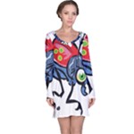 Bug Black Insect Animal Long Sleeve Nightdress