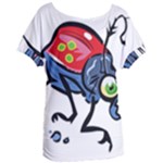 Bug Black Insect Animal Women s Oversized T-Shirt