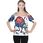 Bug Black Insect Animal Cutout Shoulder T-Shirt