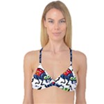 Bug Black Insect Animal Reversible Tri Bikini Top