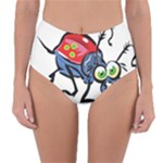 Bug Black Insect Animal Reversible High-Waist Bikini Bottoms