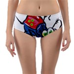 Bug Black Insect Animal Reversible Mid-Waist Bikini Bottoms