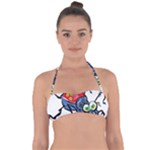 Bug Black Insect Animal Tie Back Bikini Top