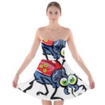 Bug Black Insect Animal Strapless Bra Top Dress
