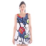 Bug Black Insect Animal Scoop Neck Skater Dress