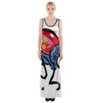 Bug Black Insect Animal Thigh Split Maxi Dress