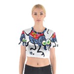Bug Black Insect Animal Cotton Crop Top