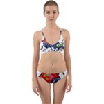 Bug Black Insect Animal Wrap Around Bikini Set