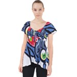 Bug Black Insect Animal Lace Front Dolly Top