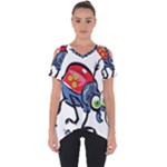 Bug Black Insect Animal Cut Out Side Drop T-Shirt