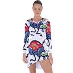 Bug Black Insect Animal Asymmetric Cut-Out Shift Dress