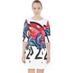 Bug Black Insect Animal Quarter Sleeve Pocket Dress
