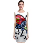 Bug Black Insect Animal Sleeveless Velvet Midi Dress
