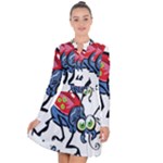 Bug Black Insect Animal Long Sleeve Panel Dress