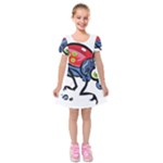 Bug Black Insect Animal Kids  Short Sleeve Velvet Dress