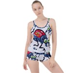 Bug Black Insect Animal Boyleg Tankini Set 