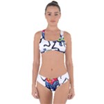 Bug Black Insect Animal Criss Cross Bikini Set
