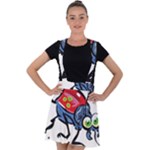Bug Black Insect Animal Velvet Suspender Skater Skirt